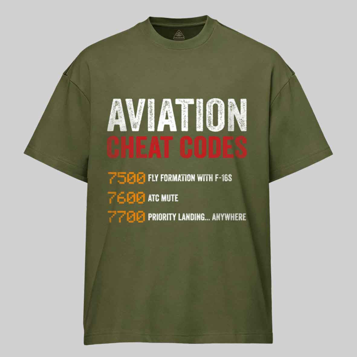 Maturelion Aviation Cheat Codes Pilot Funny Aviation Lover Cotton T-shirt