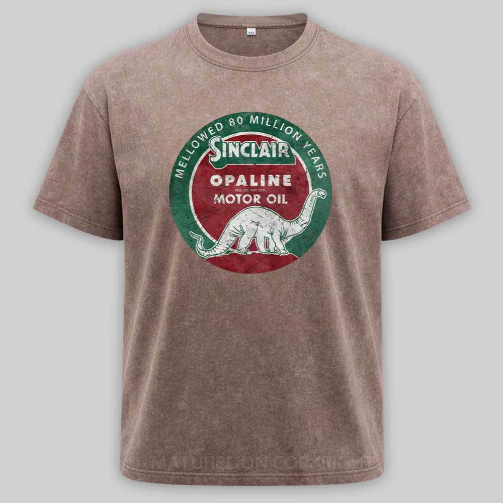 Maturelion Diplodocus Motor Oil V01 Washed T-shirt
