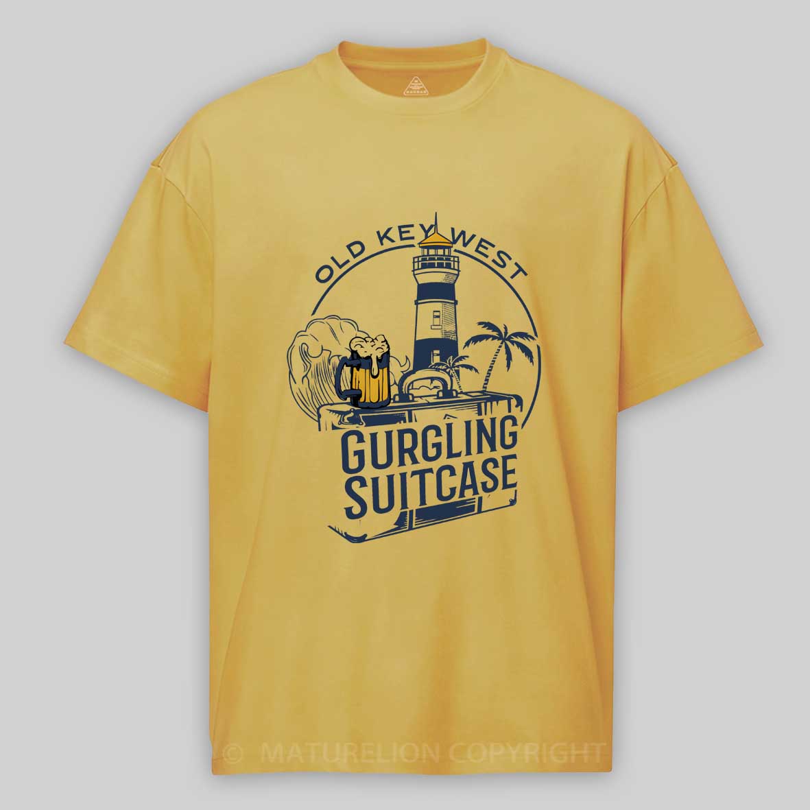 Maturelion Gurgling Suitcase Old Key West Orlando Resort Cotton T-shirt