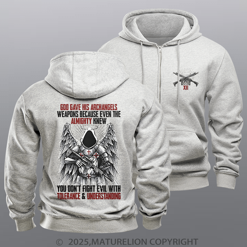 Maturelion Men's Hoodie Archangels Fleece Zipper Hoodie