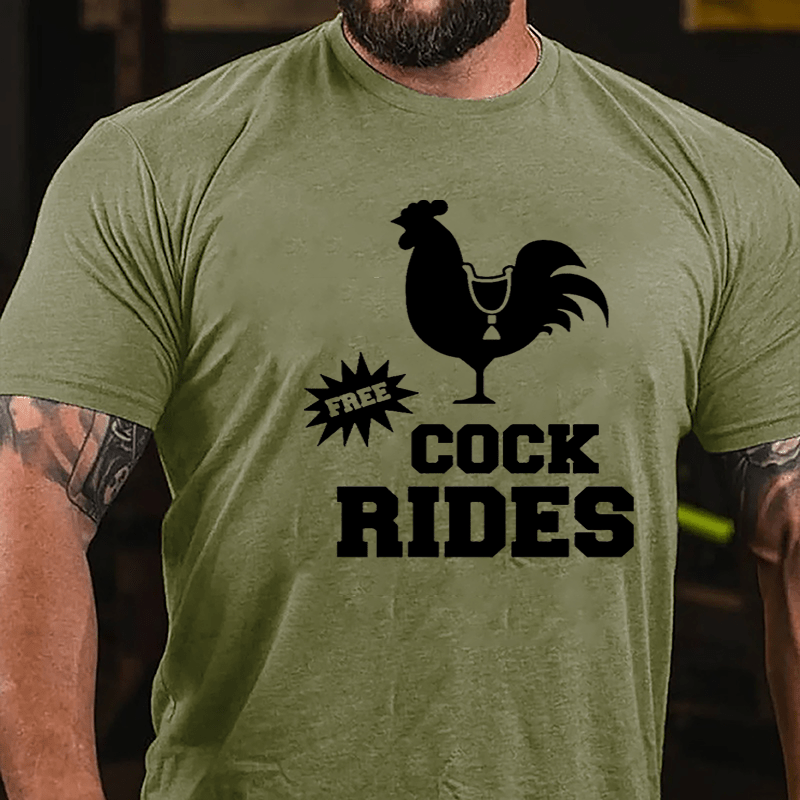 Free Cock Rides Cotton T-shirt-Maturelion