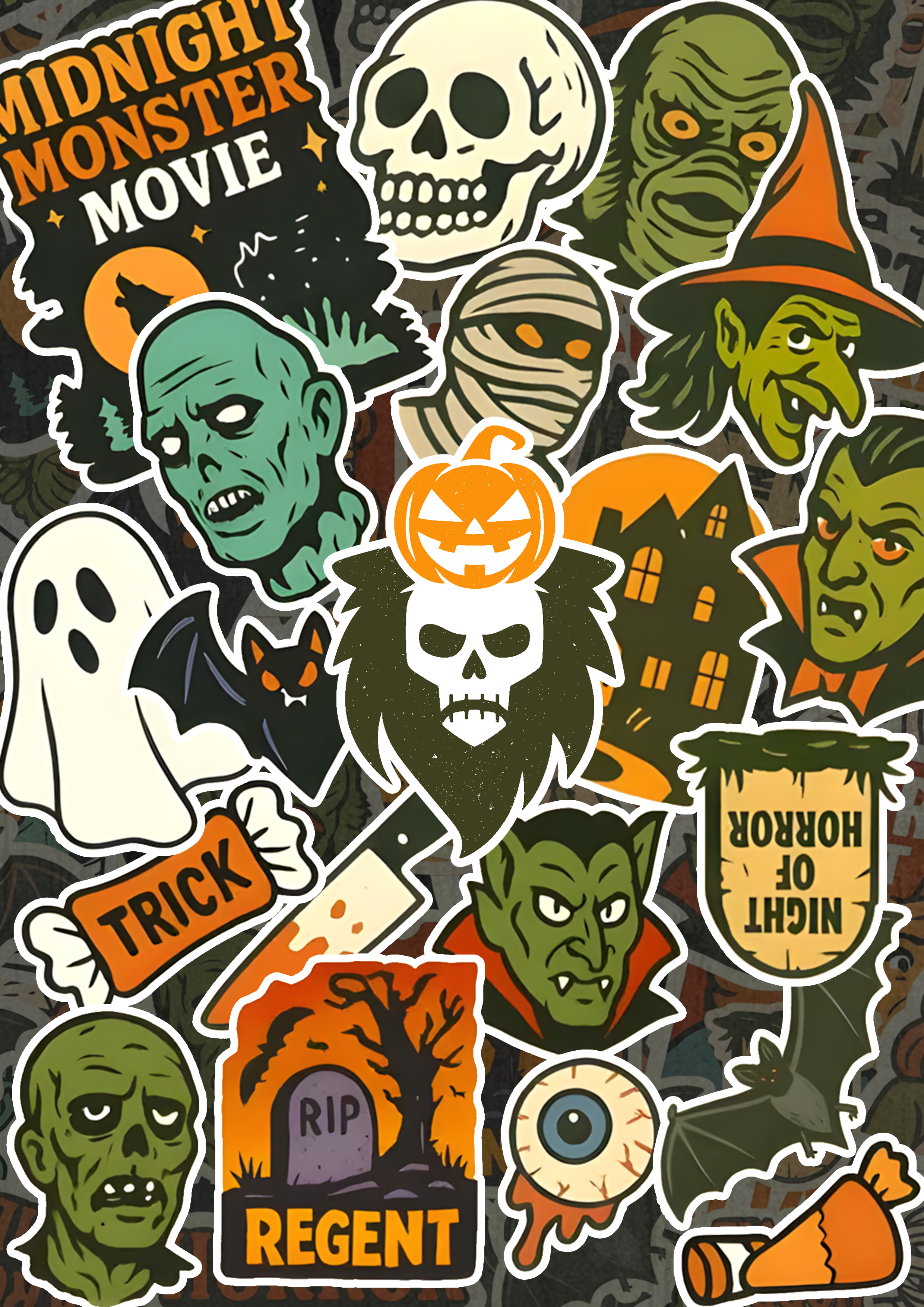 Maturelion Classic Halloween Fun Stickers