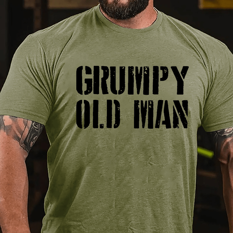 Grumpy Old Man Cotton T-shirt-Maturelion