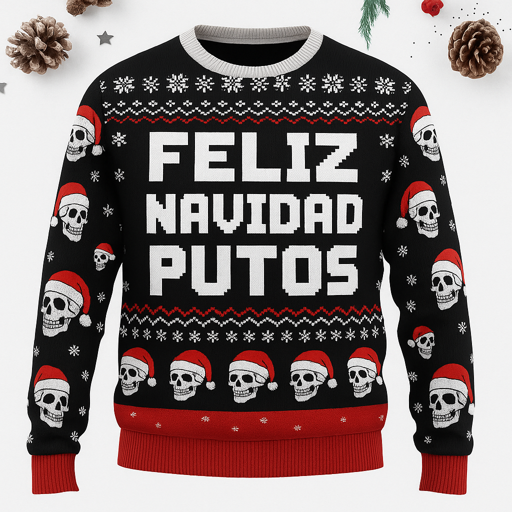 Maturelion Squatching Through The Snow Ugly Christmas Sweater