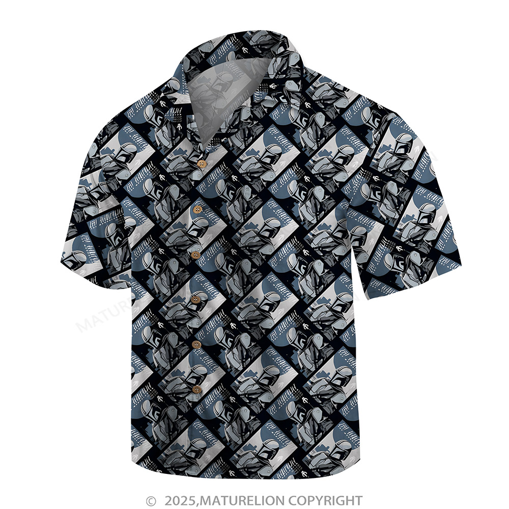 Maturelion Men's Hawaiian Shirt Neon Synthwave Laser Sword Hawaiian Shirt