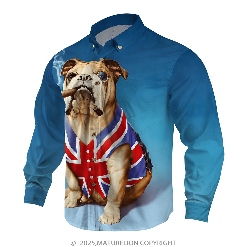 Maturelion Men's Aloha Shirts Fashion Anthropomorphic Animal Hawaiian Shirt