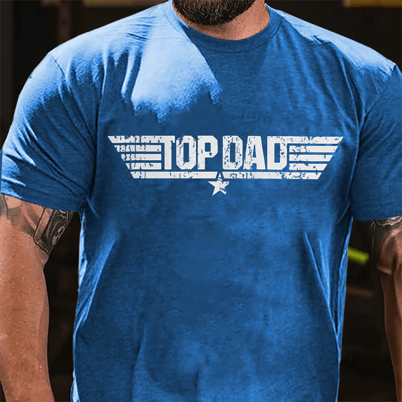 Top Dad Cotton T-Shirt (Free Customization)-Maturelion