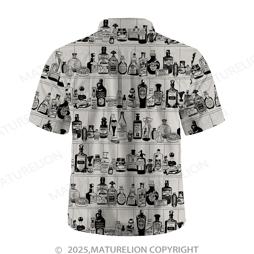 Maturelion Men's Hawaiian Shirt Pacific Flow Button Up Shirt
