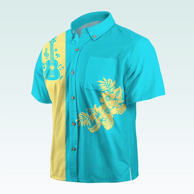 Maturelion Men's Button Pocket ShirtMen's Shirt Summer Shirt Casual Shirt