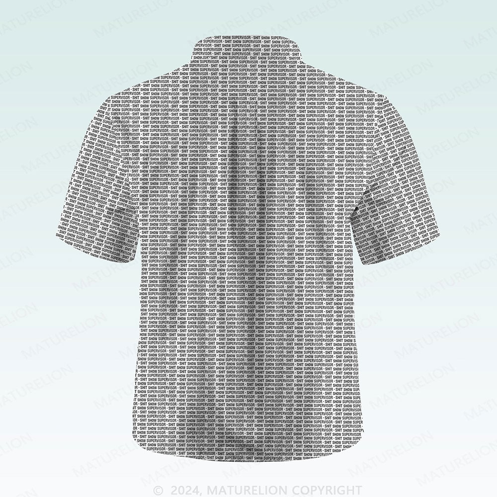 Maturelion Men's Button Pocket ShirtShit Show Supervisor Hawaiian Shirt