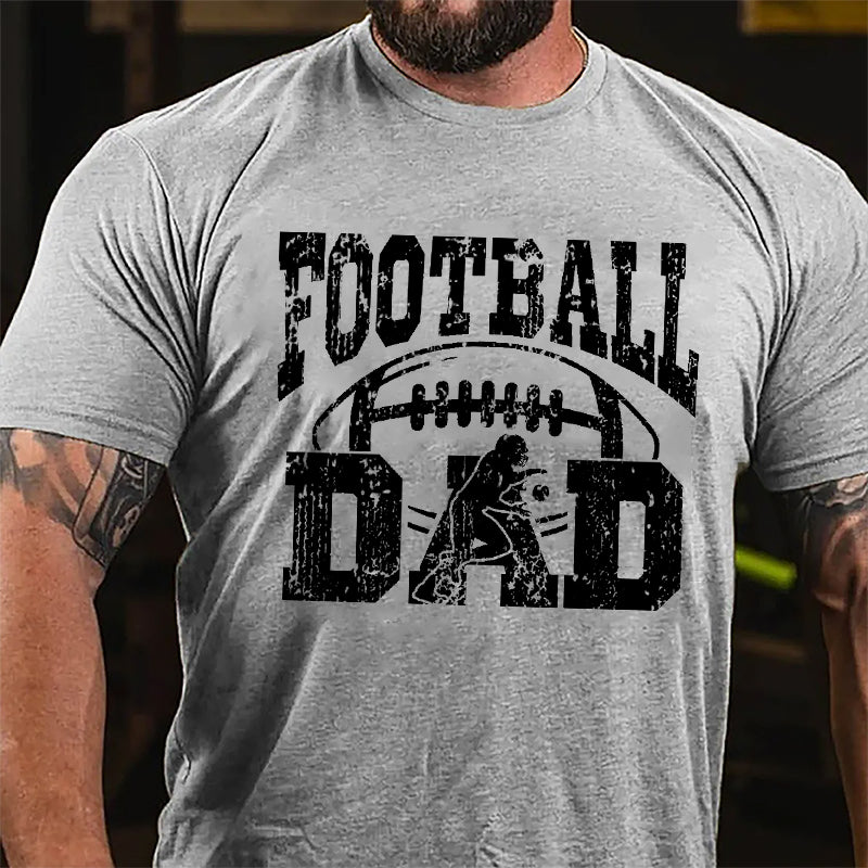 Super Bowl Football Dad Cotton T-shirt-Maturelion
