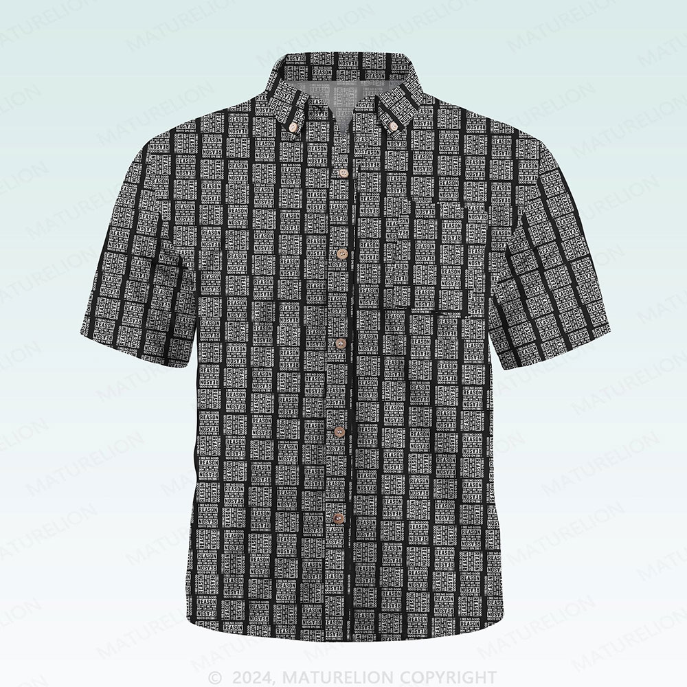 Maturelion Men's Button Pocket ShirtI See No Good Reason To Act My Age Hawaiian Shirt