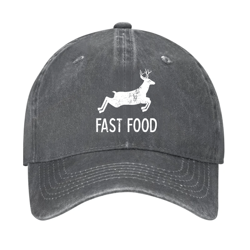 Fast Food Deer Print Cap -Maturelion