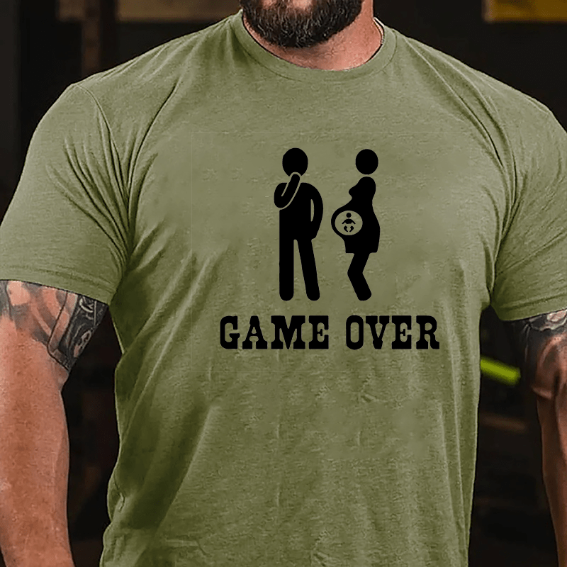 Game Over Funny Cotton T-shirt-Maturelion