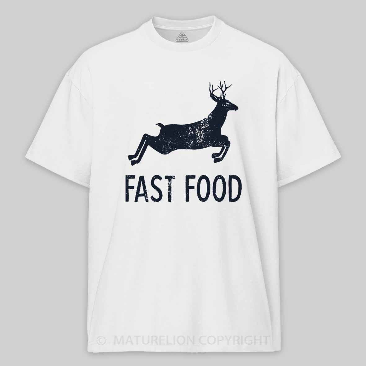 Maturelion Fast Food Funny Men Hunting Unisex Cotton T-shirt 
