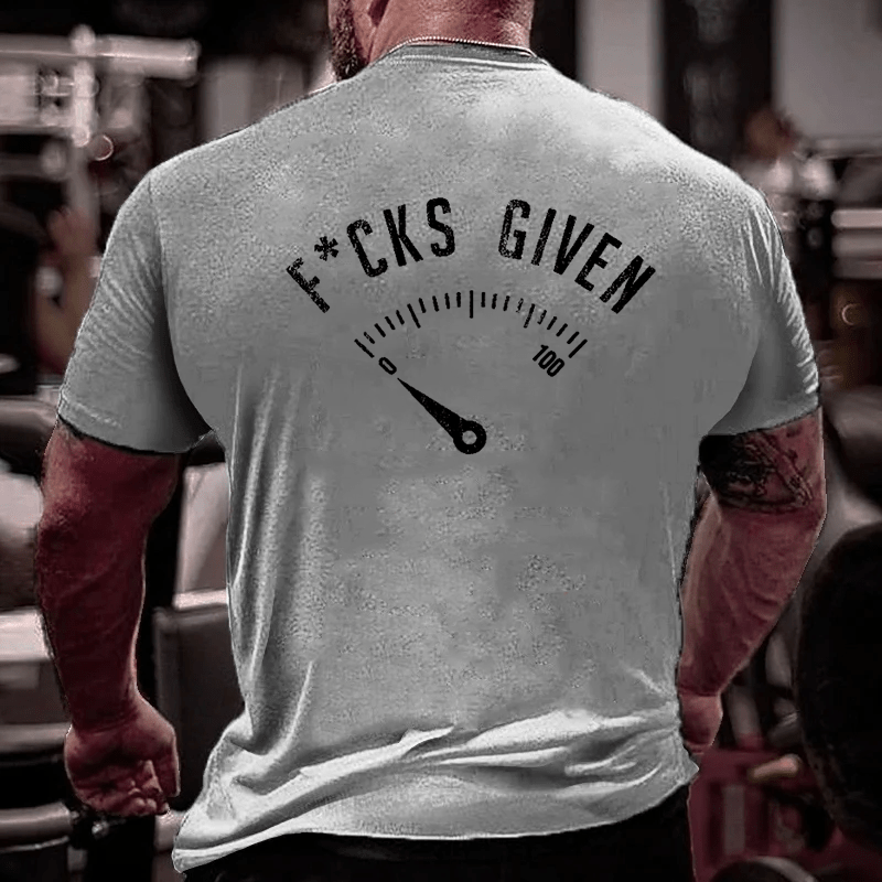 F*cks Given Print Cotton T-shirt (Free Customization)-Maturelion