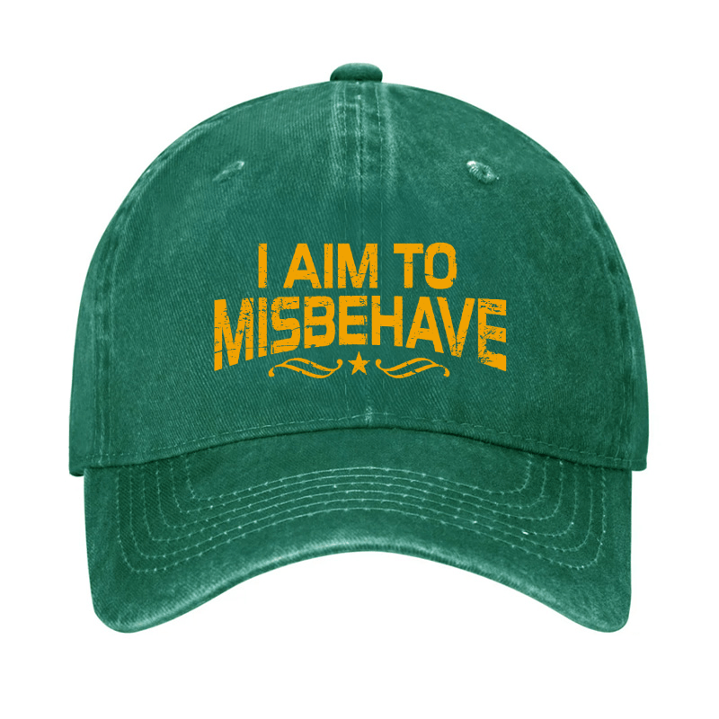 I Aim To Misbehave Funny Sarcastic Cap-Maturelion