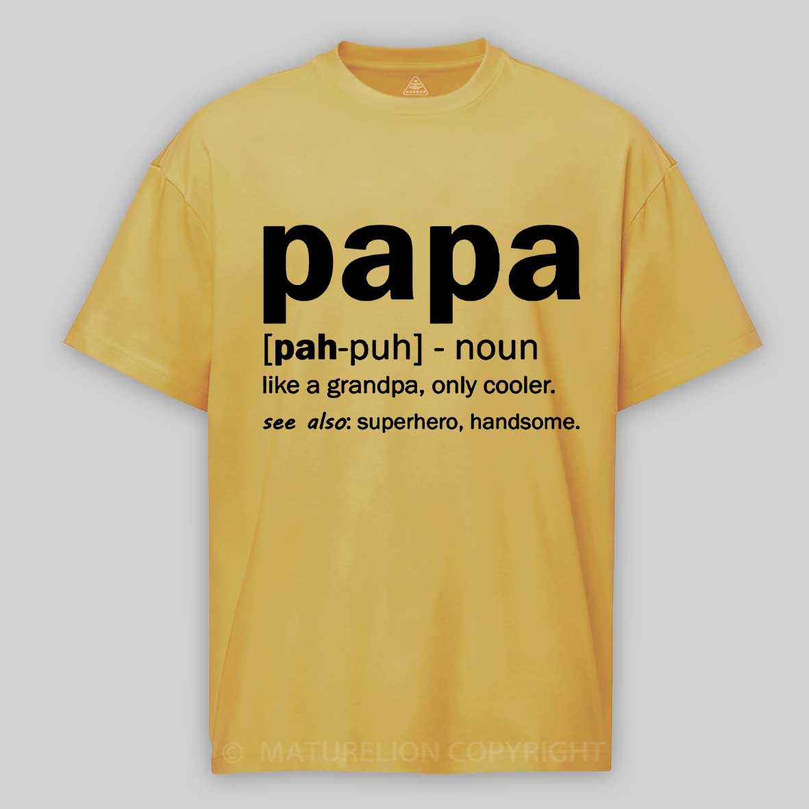 Men's Papa Like A Grandpa Only Cooler See Also Superhero Handsome Father's Day T-shirt