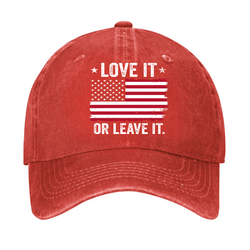 Men'S Love It Or Leave It USA Flag Cap-Maturelion