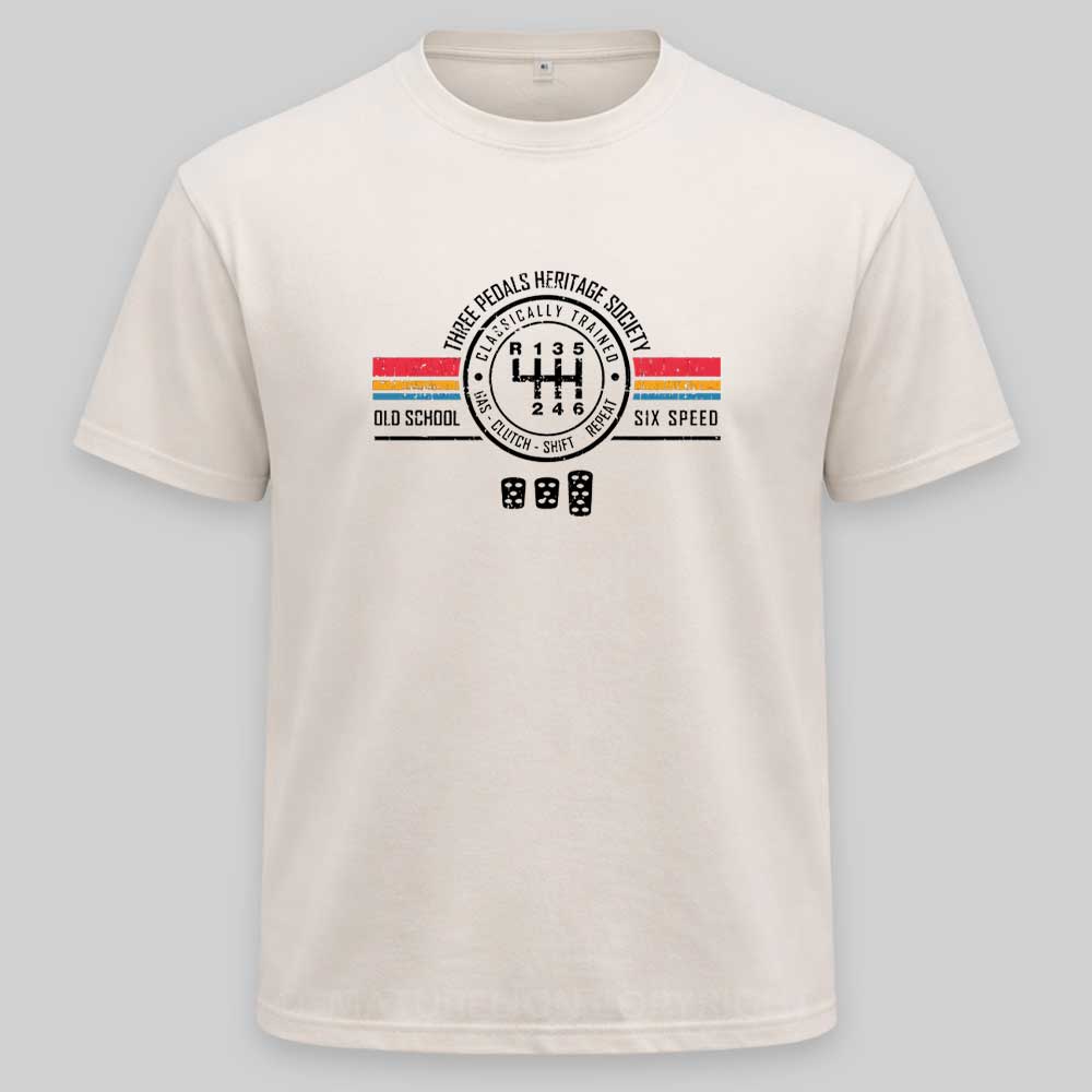 Maturelion Three Pedals Heritage Society Washed T-shirt