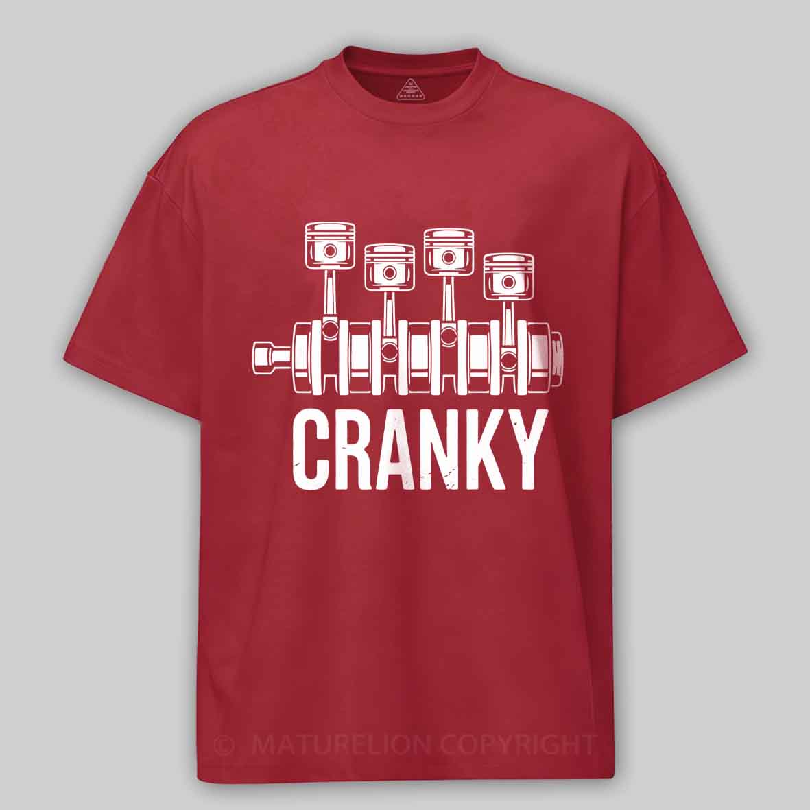 Maturelion Cranky Car Engine Cotton T-shirt