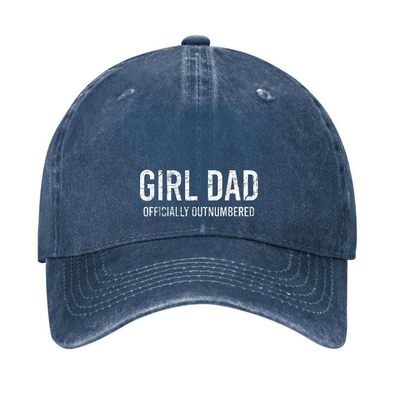 Girl Dad Officially Outnumbered Funny Cap -Maturelion
