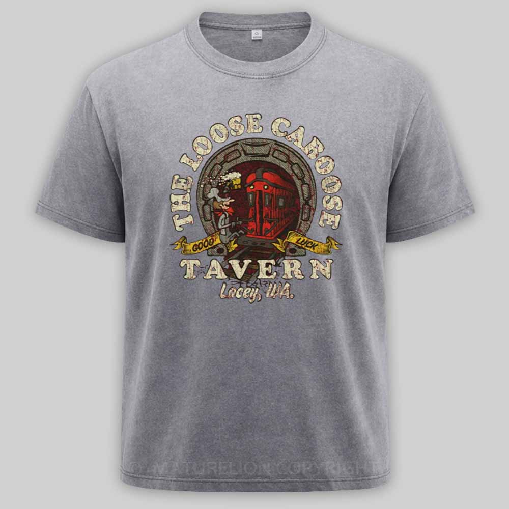 Maturelion The Loose Caboose Tavern 1967 Washed T-shirt