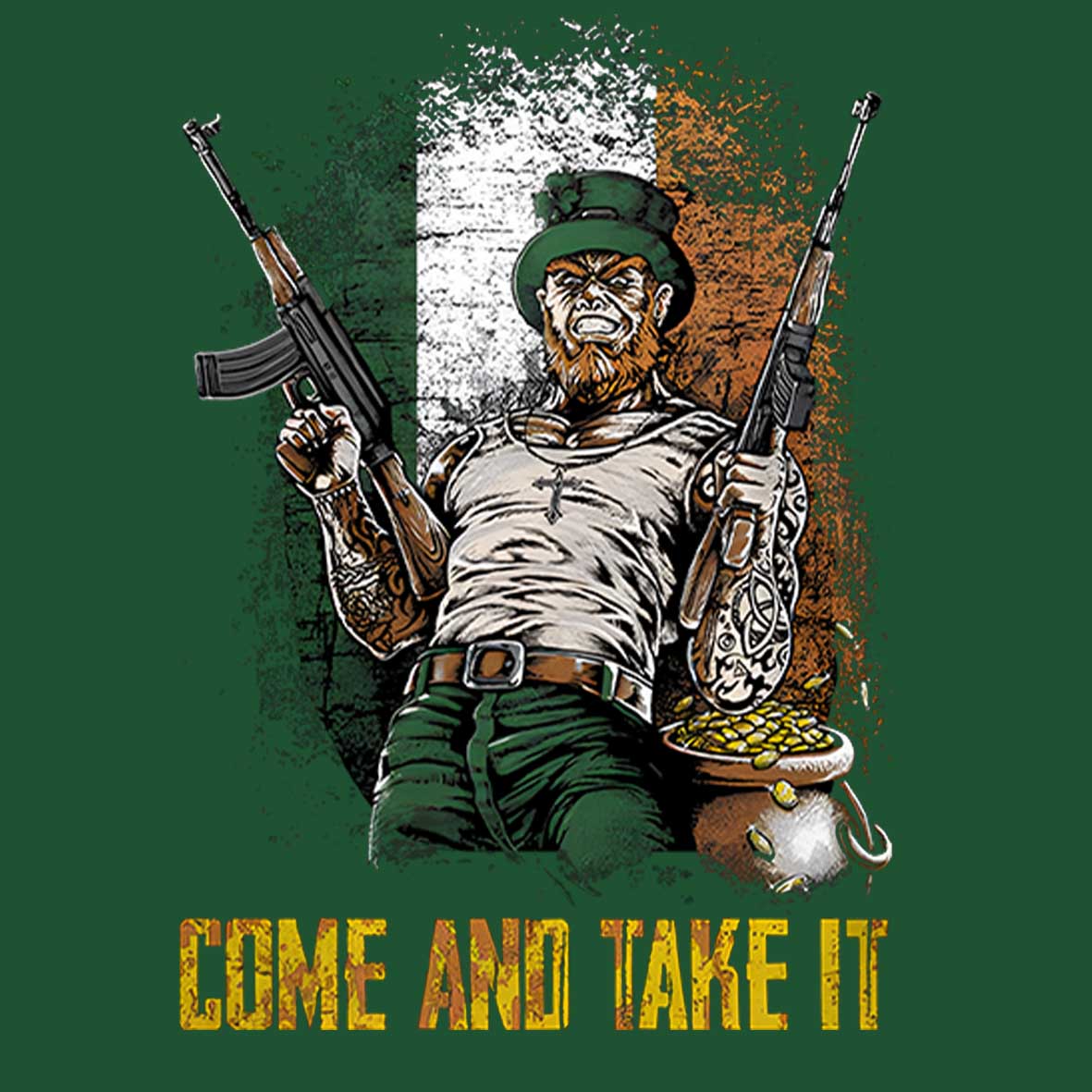 Maturelion St Patrick's T-shirt Irish Come And Take It T-shirt