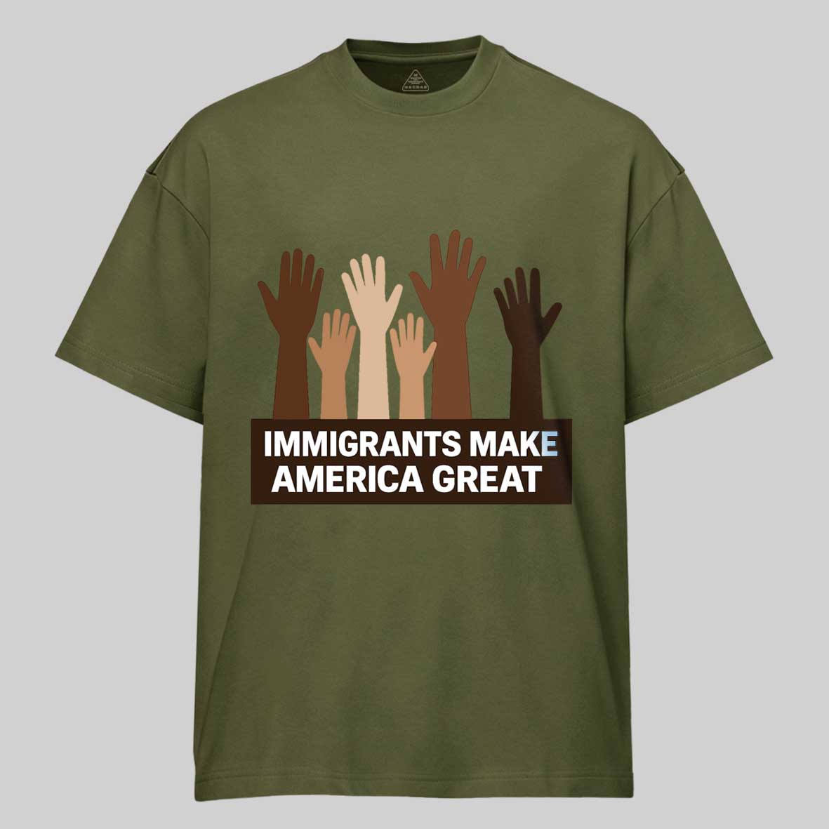 Maturelion Immigrants-Make-America-Great Cotton T-shirt