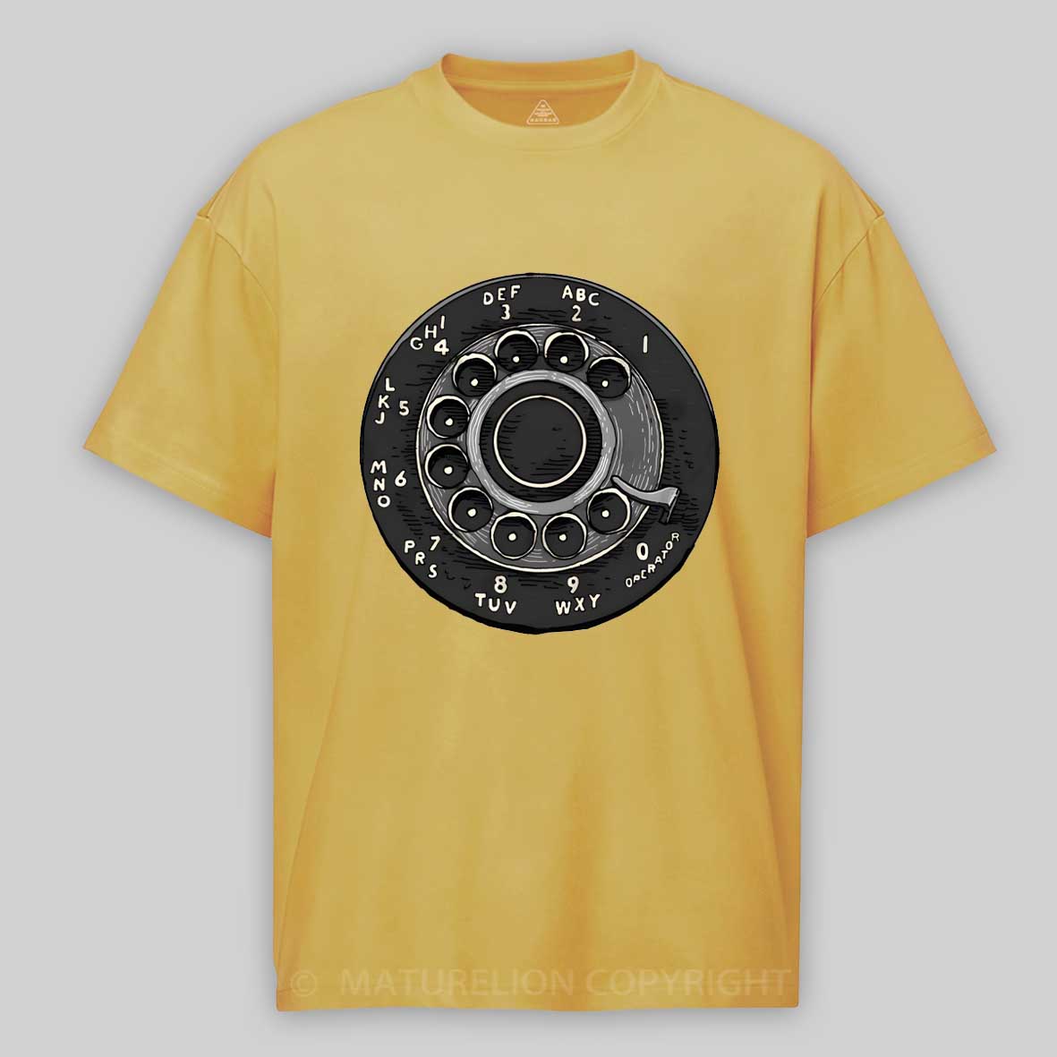 Maturelion Retro Rotary Dial Phone Cotton T-shirt