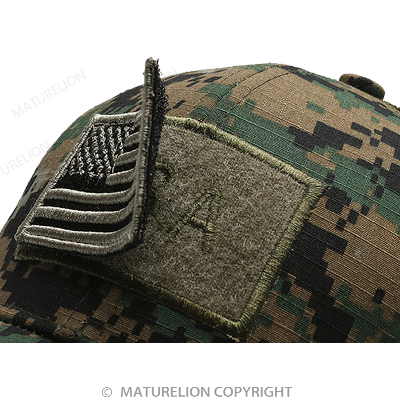 Maturelion American Flag Patch Mesh Trucker Hat