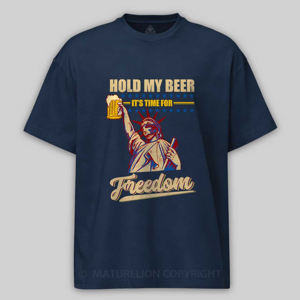 Maturelion Men's T-Shirt Hold My Beer 4th Of July T-shirt
