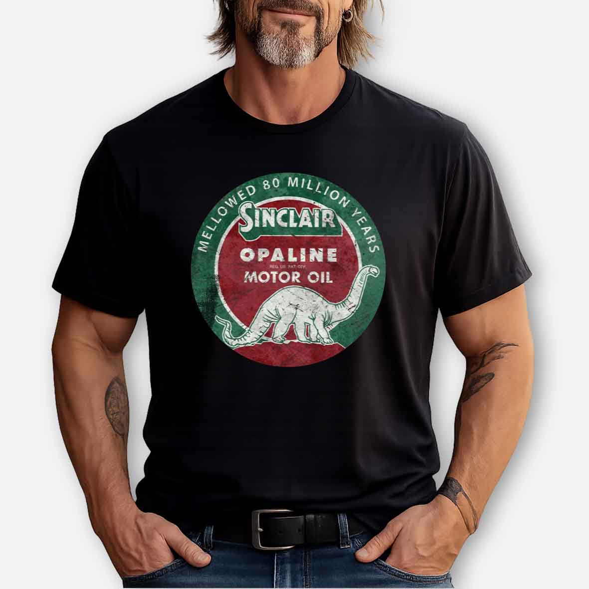 Maturelion Diplodocus Motor Oil V01 Cotton T-shirt