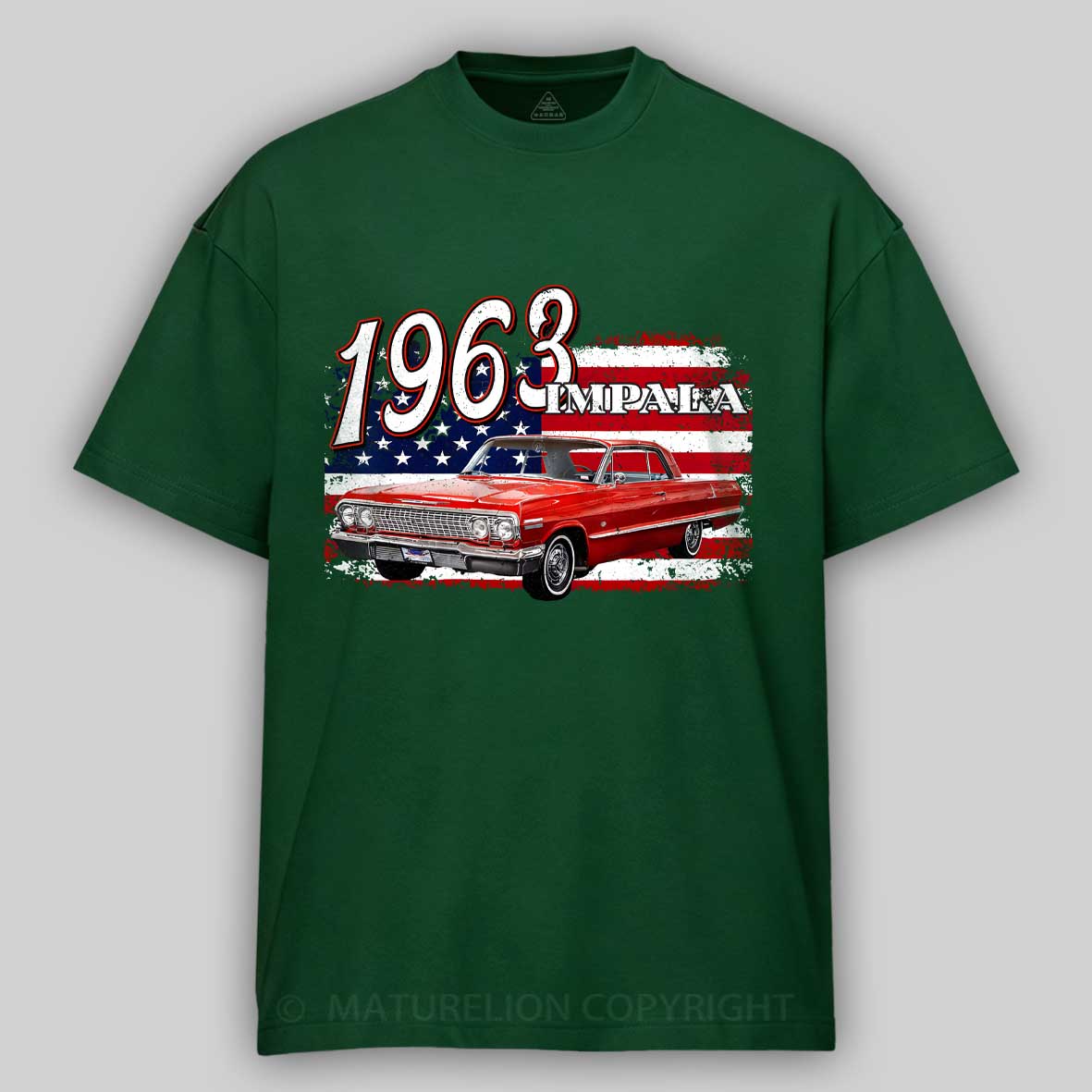 Maturelion 1963 63 Impala Lowrider Ss 4th Of July American Cotton T-shirt