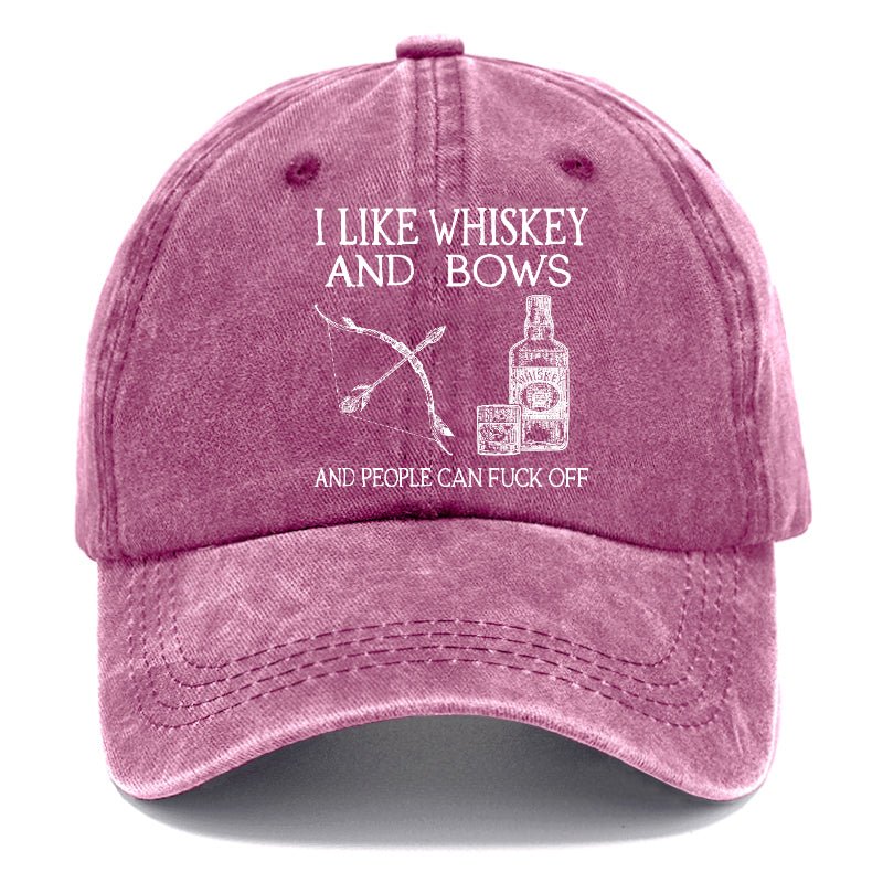 I Like Whiskey And Bows And People Can Fuck Off Custom Cap-Maturelion