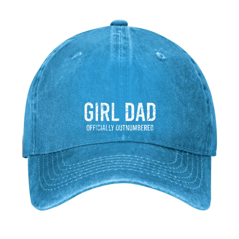 Girl Dad Officially Outnumbered Funny Cap -Maturelion