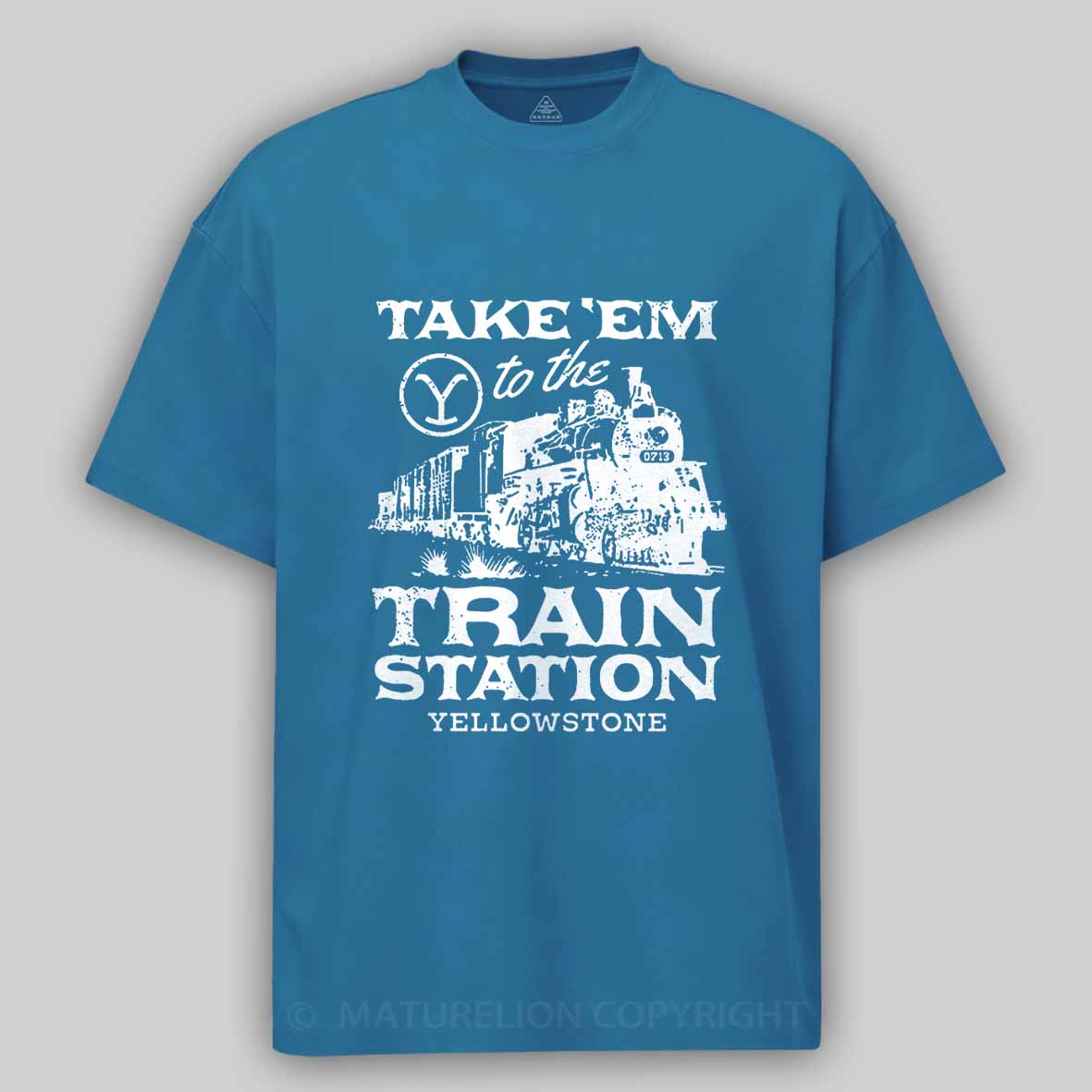 Maturelion Take'em To The Train Station Yellowstone Cotton T-shirt 