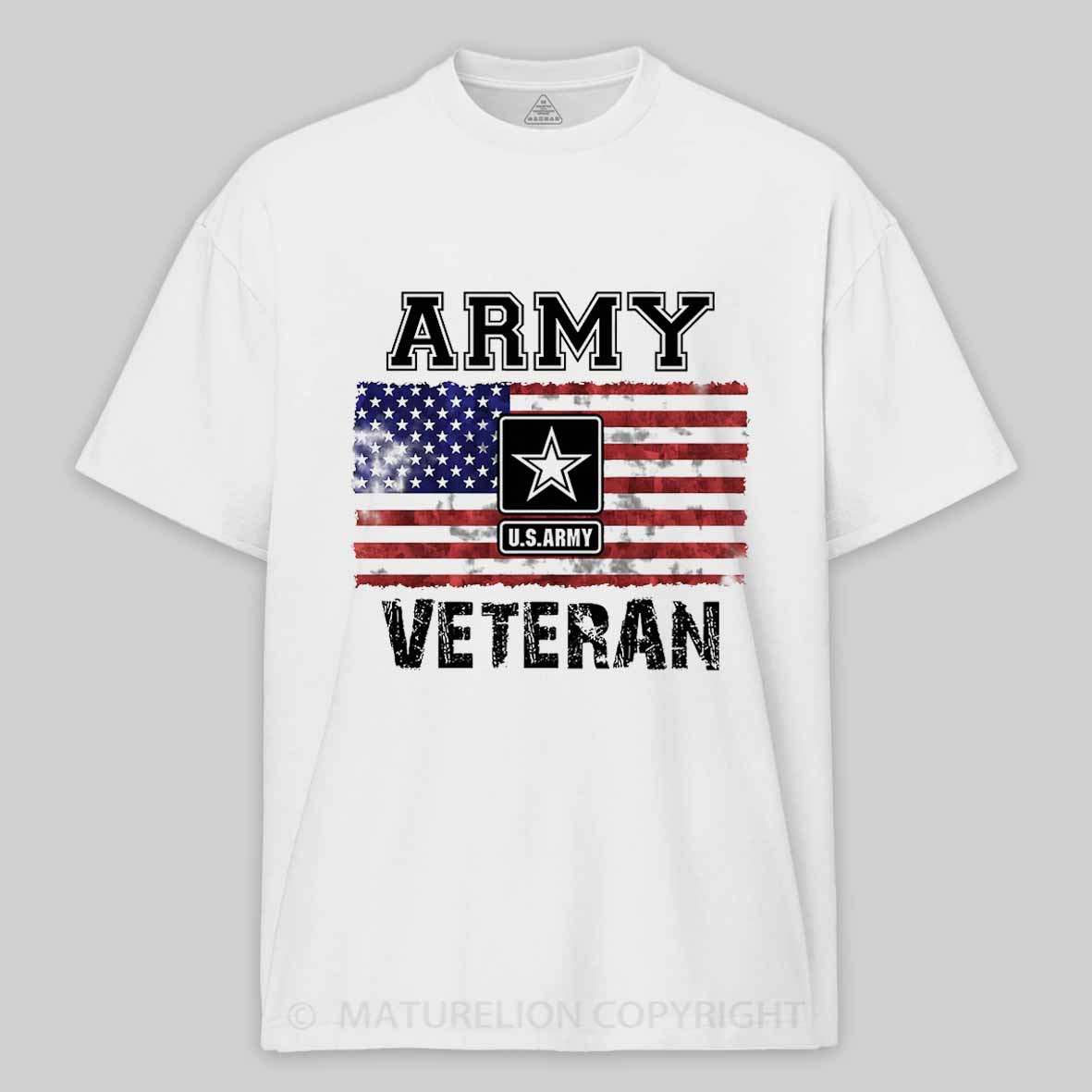 Army U.S.Army Veteran 4th of July Cotton T-shirt