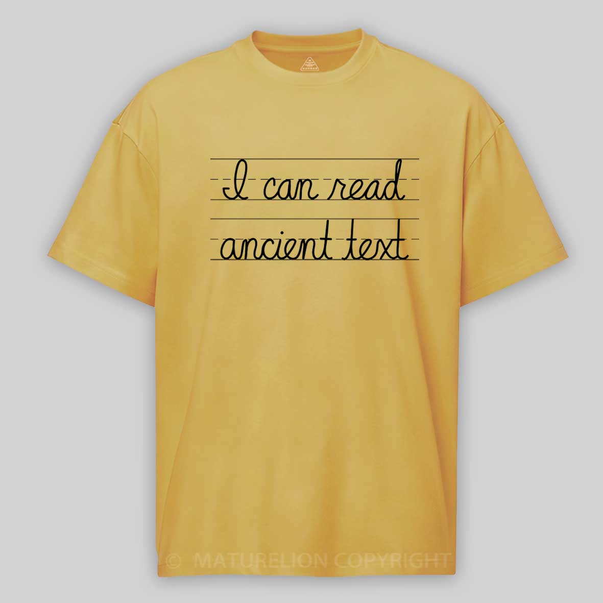 Maturelion Ancient Text Cotton T-shirt
