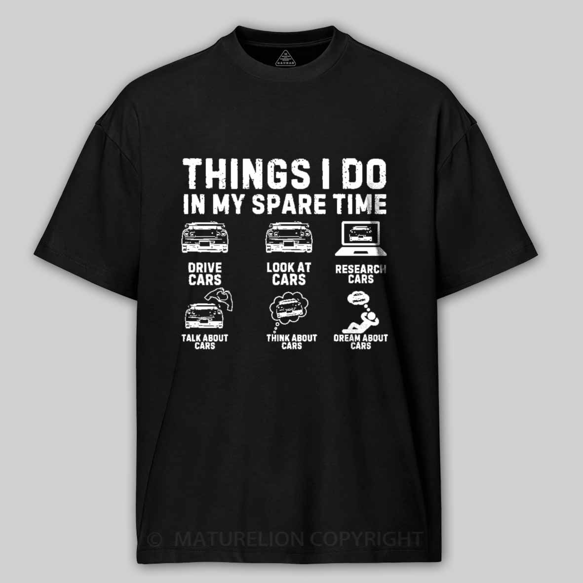 Maturelion Funny Car Lover Enthusiast Cotton T-shirt