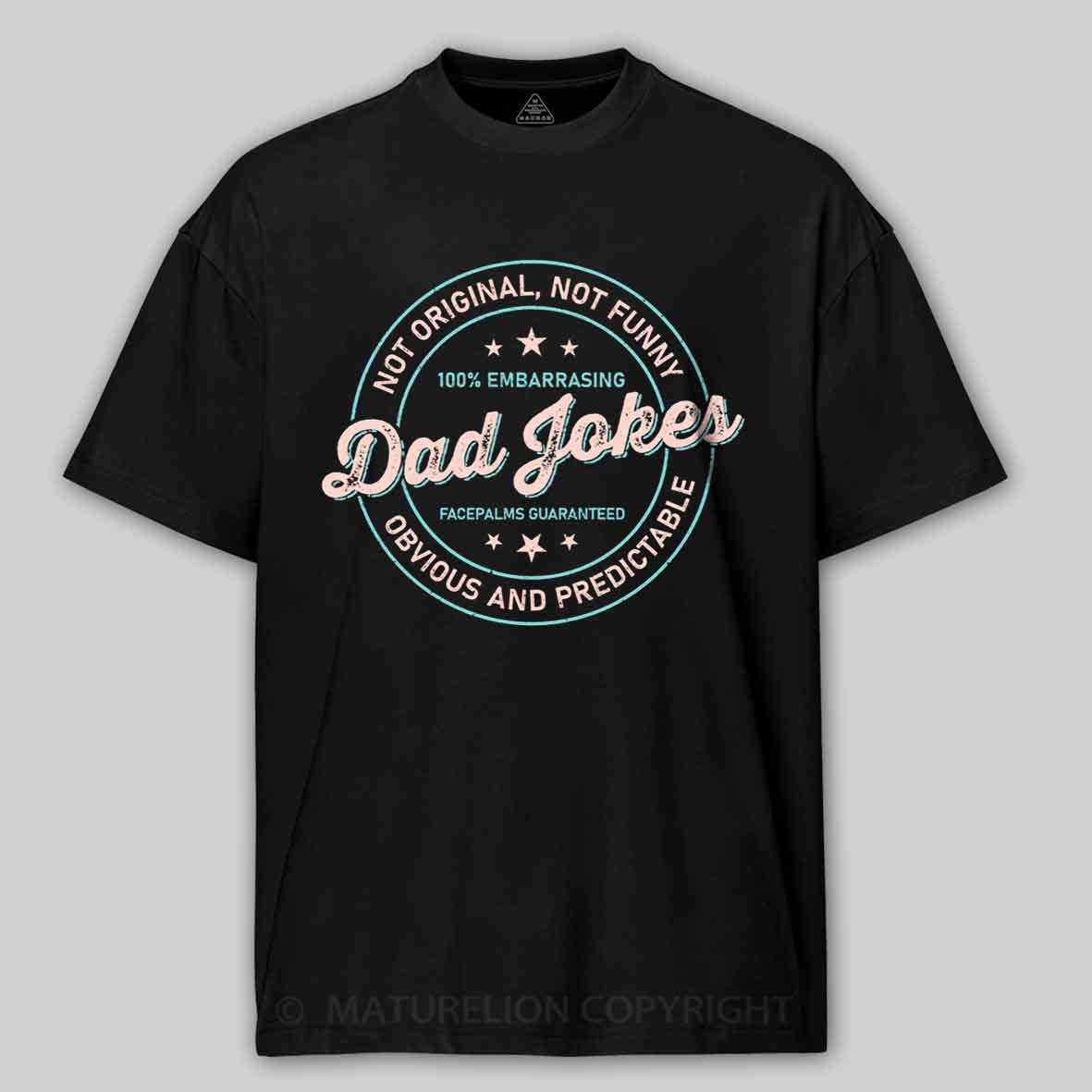 Maturelion Vintage Dad Jokes Cotton T-shirt