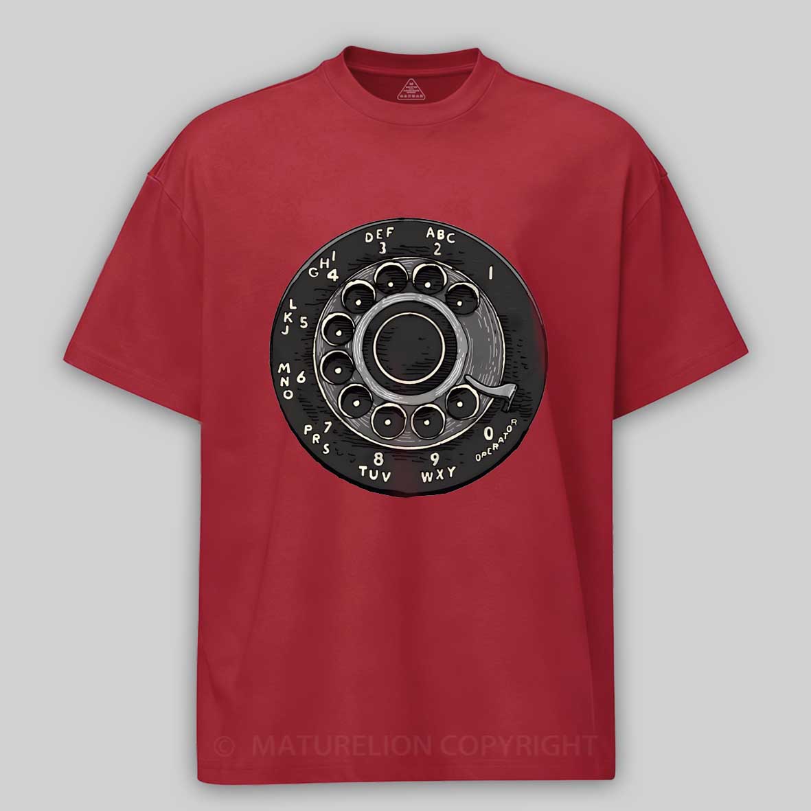 Maturelion Retro Rotary Dial Phone Cotton T-shirt