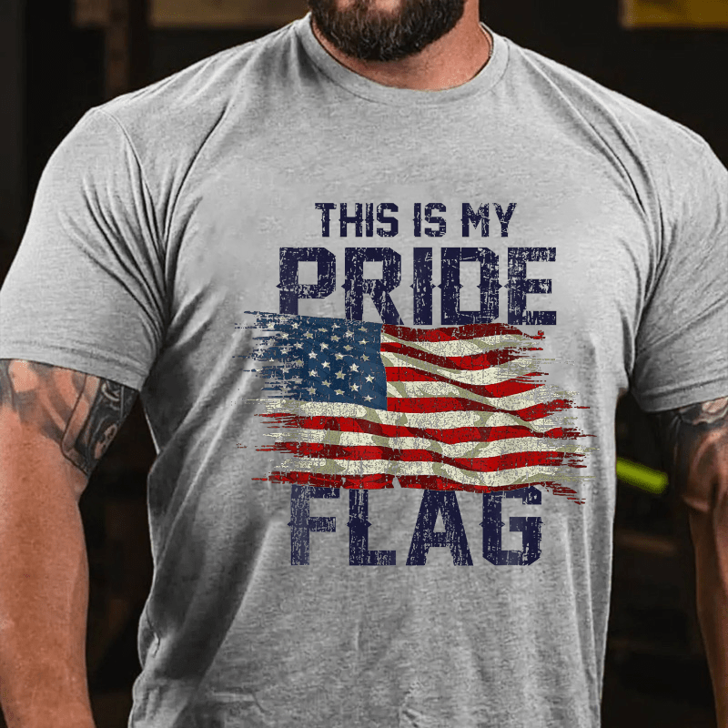 This Is My Proud Flag 4th of July Cotton T-shirt (Free Customization)-Maturelion