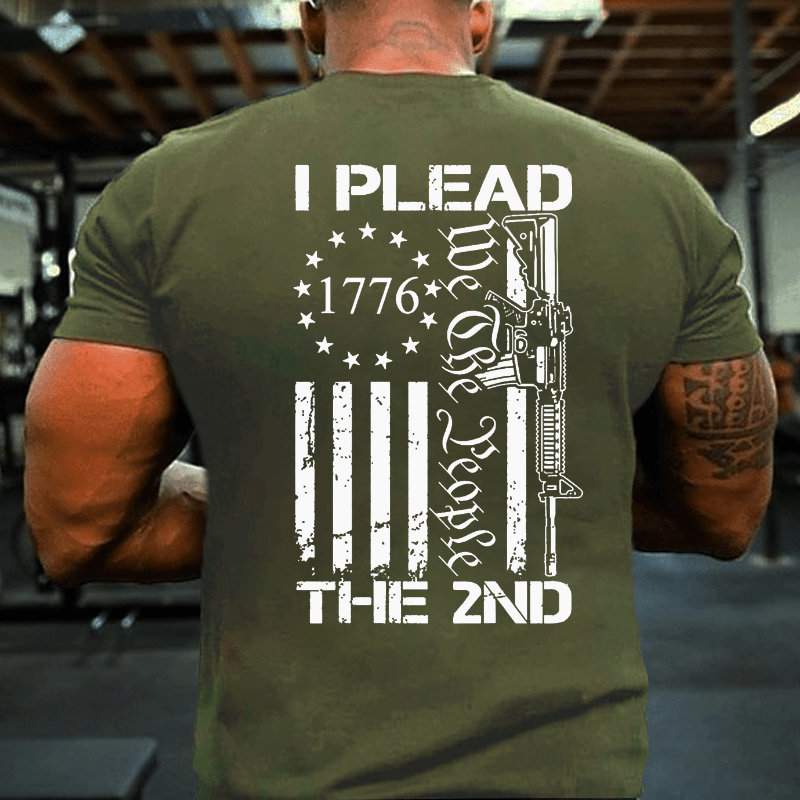 I Plead The 2nd Amendment We The People AR15 Pro Gun Cotton T-shirt (Free Customization)