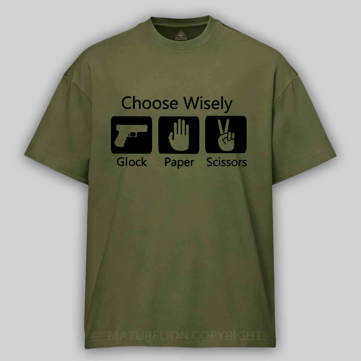 Choose Wisely Glock Paper Scissors Cotton T-shirt 