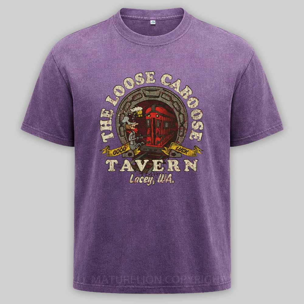 Maturelion The Loose Caboose Tavern 1967 Washed T-shirt