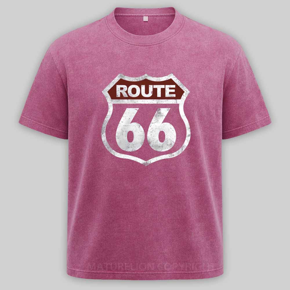 Maturelion Historic Route 66 Vintage Washed T-shirt