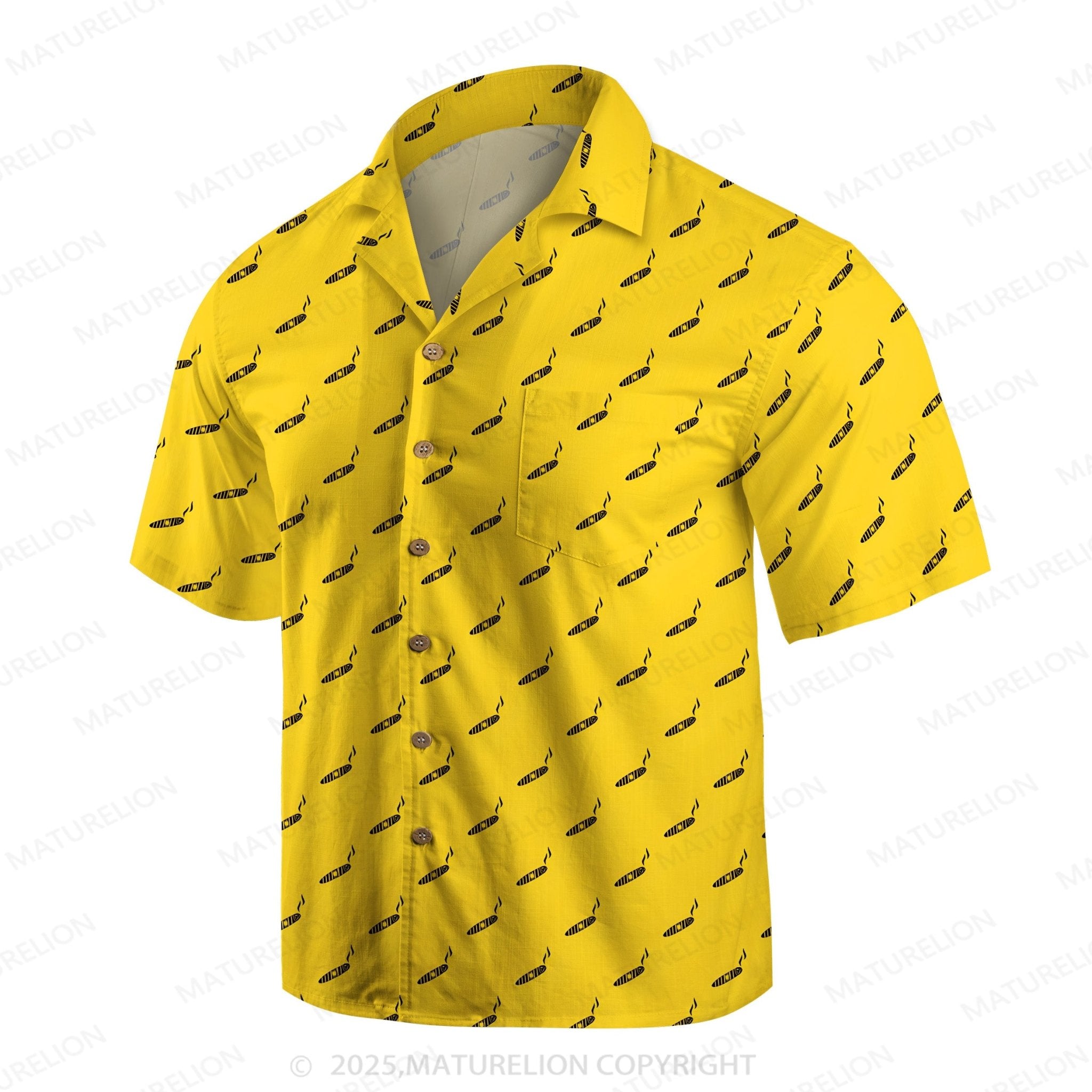 Maturelion Men's Hawaiian Shirt Blue Lagoon Hawaiian Shirt