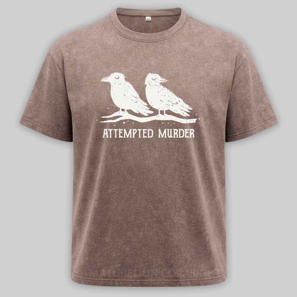 Maturelion Attempted Murder Washed T-shirt