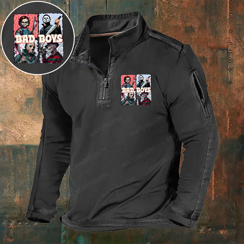 Maturelion Men's T-Shirt Bad Boys Horror Lover Gift Halloween Cotton T-Shirt